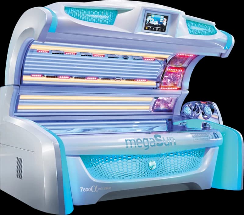 Deluxe lay down tanning bed